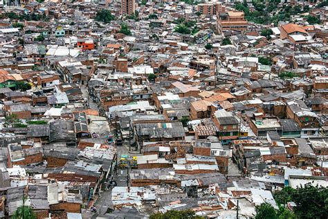 "Poor And Old Houses And Buildings City Pattern. Slums In Medellin ...