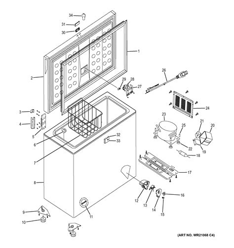 Assembly View For FREEZER PARTS FCM11PHBWW