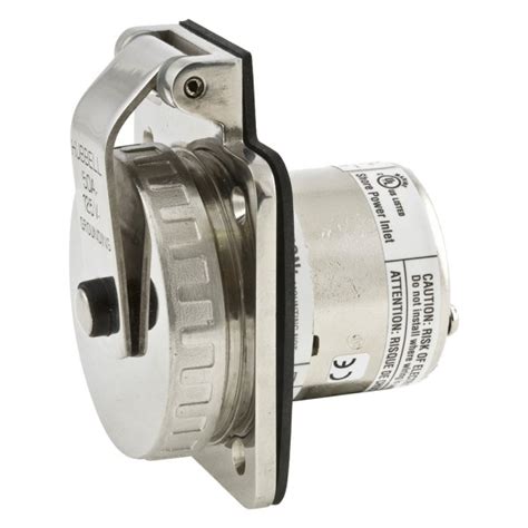 Hubbell HBL503SS 50 A 125 V AC 6 AWG 2 Pole 3 Wire Stainless Steel