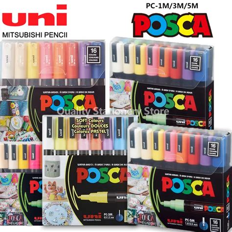 Wholesale Markers UNI POSCA Marker Set Graffiti Packaging PC 1M PC 3M ...