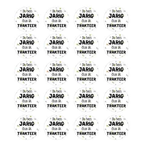 Stickers Ik Ben Jarig Dus Ik Trakteer Traktatiestickers