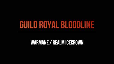 World Of Warcraft Guild Royal Bloodline LOD Aff Warlock PoV YouTube