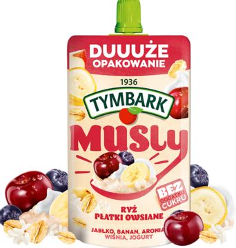 TYMBARK Musly Mus wieloowocowy ryż płatki owsiane 170 g