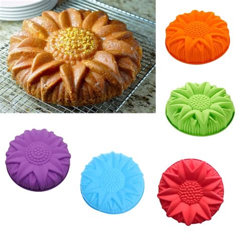 10 Large Sunflower Silicone Fondant Cake Mold Chocolate Dessert Mould