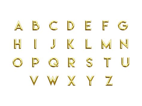 Metallic, Gold Capital Letters, Transparent Background 30921586 PNG