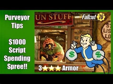 Fallout Purveyor Tips Legendary Script Spending Spree