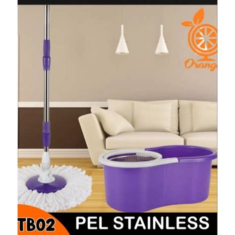 Jual Alat Pel Lantai Ultra Pel Putar Serbaguna Spin Mop 2 Kain Praktis