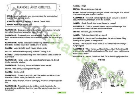 Readers Theatre Script Hansel And Gretel Teach Starter