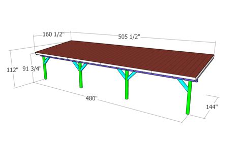 12×40 Lean To Patio Cover Plans Myoutdoorplans