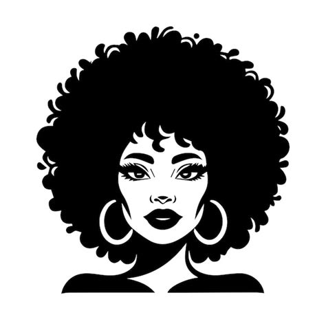 Mujer De Yoga Afro Svg Vector Premium