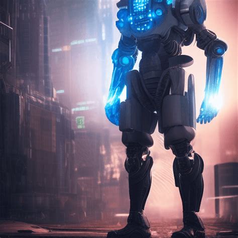 Beautiful Male Cyberpunk Man in Futuristic Metal Exosuit Armor · Creative Fabrica