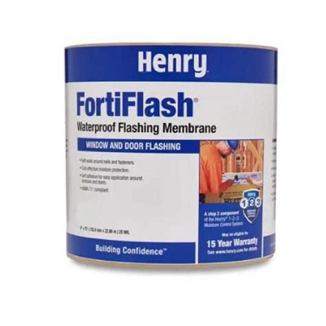 Henry 12 In X 75 Ft Fortiflash Self Adhesive Waterproof Flashing Membrane He010ff976 The