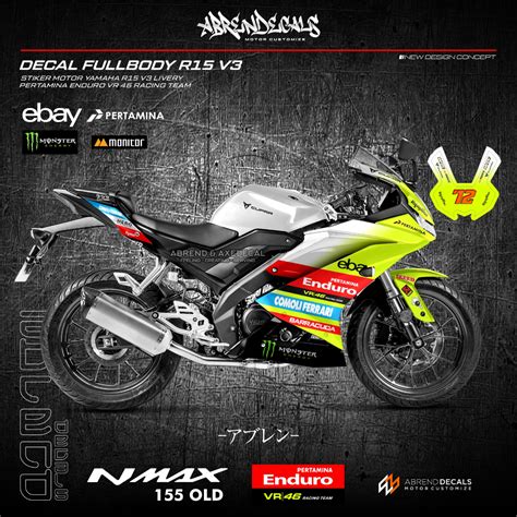 Jual Decal Fullbody R V Livery Enduro Vr Racing Team Moto Gp