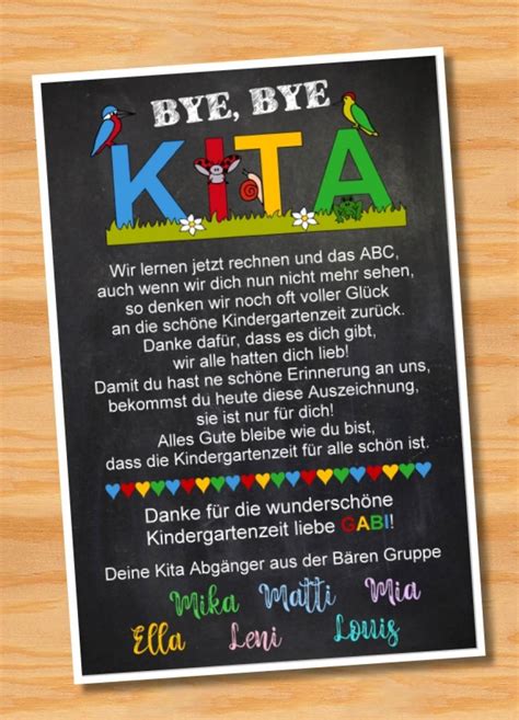 Abschiedsgeschenke Kiga