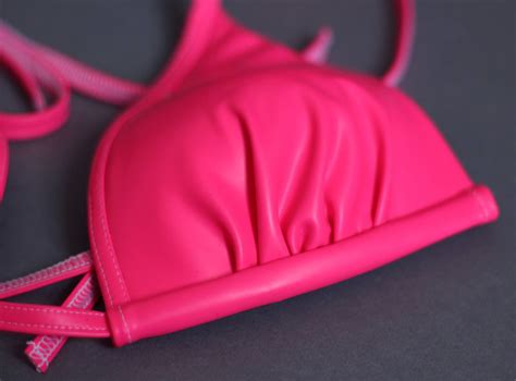 Tie Tanga Bikini In Pink Latex Joanna Lark