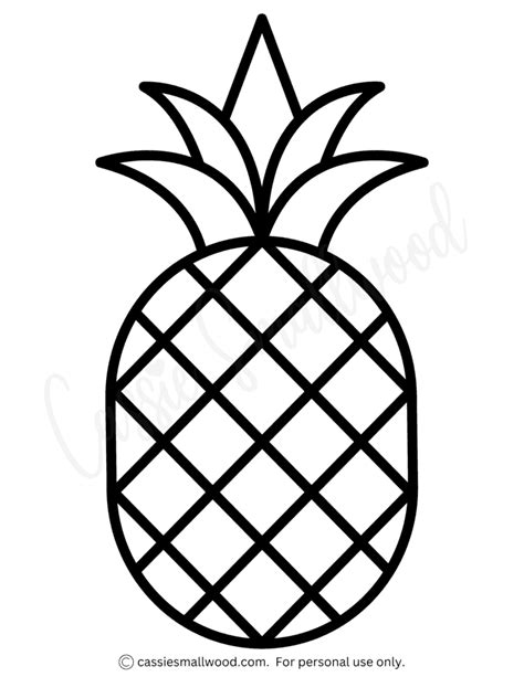 12 Cute Pineapple Templates Free Printable Cassie Smallwood