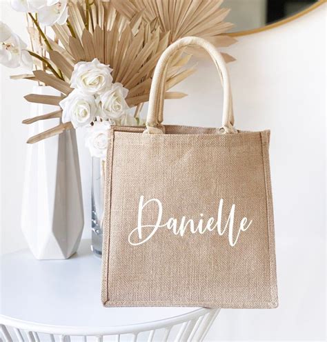 Personalized Jute Bags Personalized Beach Bridesmaid Gift Bridesmaid