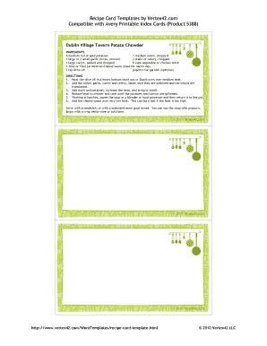 Fillable Online Compatible With Avery Printable Index Cards Product