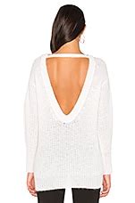 Nude Large Round Neck Open Back Sweater In Off White REVOLVE