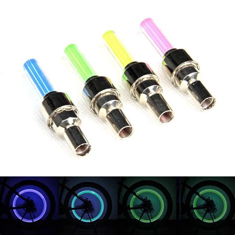 Pcs Lot Bicycle Car Valve Caps Mini Led Bycicle Lights Wheel Tire