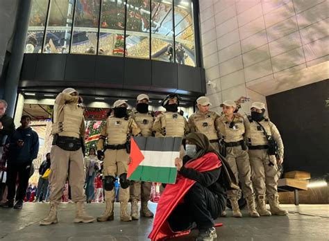 Manifestantes Toman Centro Comercial En Rechazo Al Genocidio En La