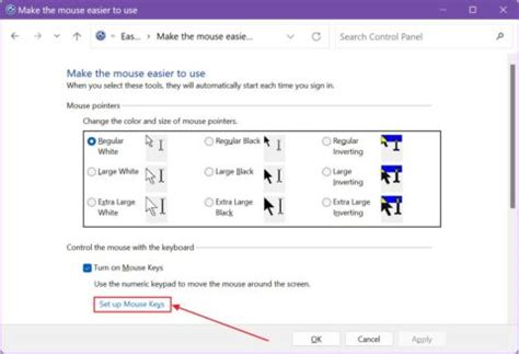 Mouse Keys: How to Control the Mouse Cursor with a Keyboard in Windows