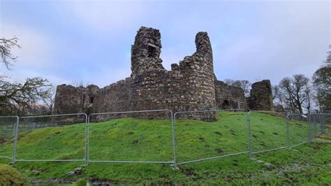 Old Inverlochy Castle. A ruined 13th-century castle on the banks of ...