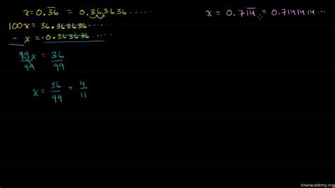 Zamiana Ułamków Dziesiętnych Okresowych Na Zwykłe Część 2 Youtube