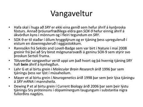 Ppt Sry Sex Determining Region Of The Y Chromosome Powerpoint Presentation Id