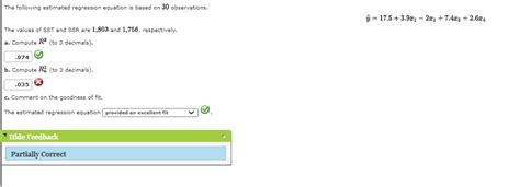 Solved The Following Estimated Regression Equation Is Based Chegg