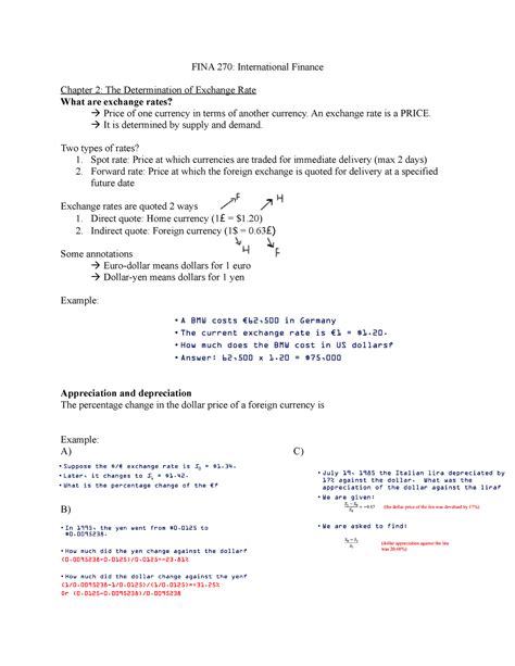 Midterm Notes Fina International Finance Chapter The