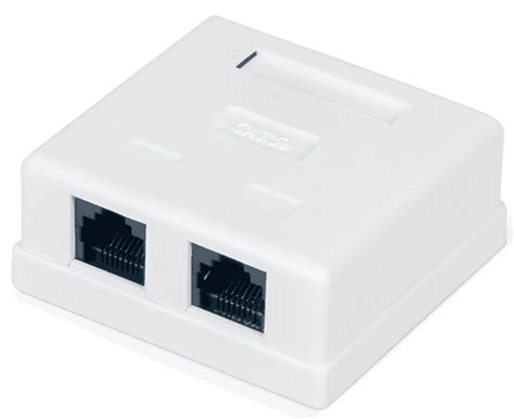 Розетка внешняя неэкранированная 2xRJ-45 UTP Cat 5e купить по низкой цене