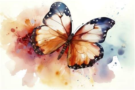 Watercolor Flower Butterfly Stock Photos, Images and Backgrounds for ...