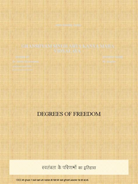 Degrees of Freedom | PDF