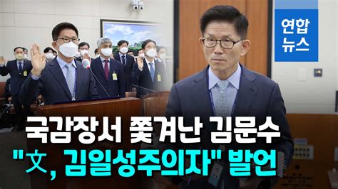 영상 김문수 文 김일성주의자 발언국감장서 퇴장당해 연합뉴스