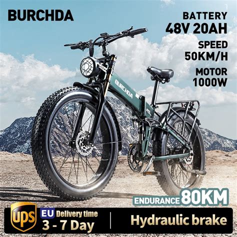 Burchda R Pro W Km H Inch Foldable Mountain Electric Bicycle