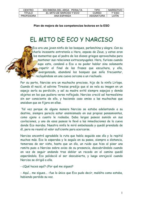 Eel Mito De Narciso Y Ecopdf Navarra