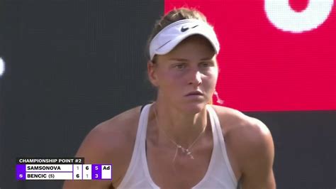 MATCH POINT: L. Samsonova def. B. Bencic; Berlin F | Tennis.com