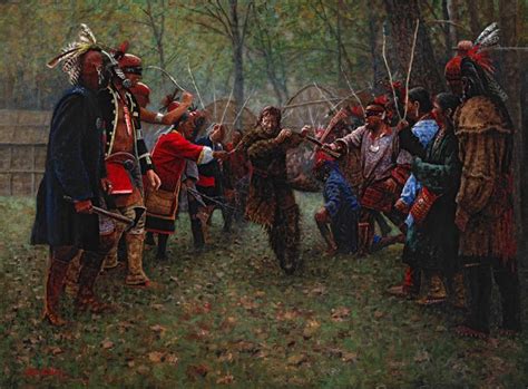 Simon Kenton Running The Gauntlet By Steve White Woodland Indians