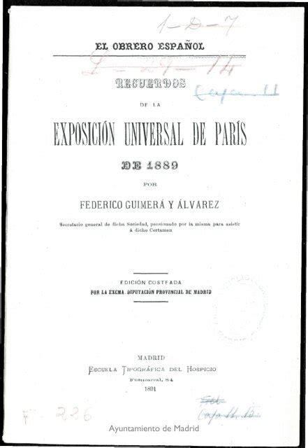 Recuerdos de la Exposición Universal de París de 1889 F 226