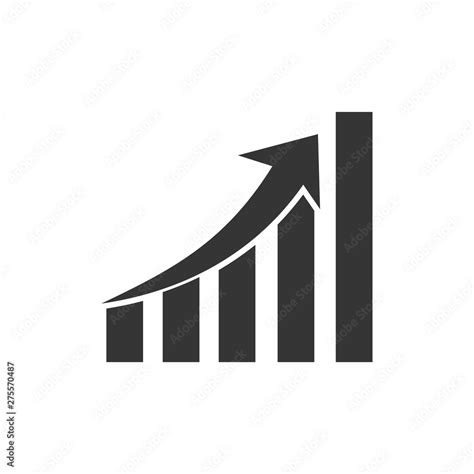 Growth Graph Icon Template Black Color Editable Growth Graph Symbol