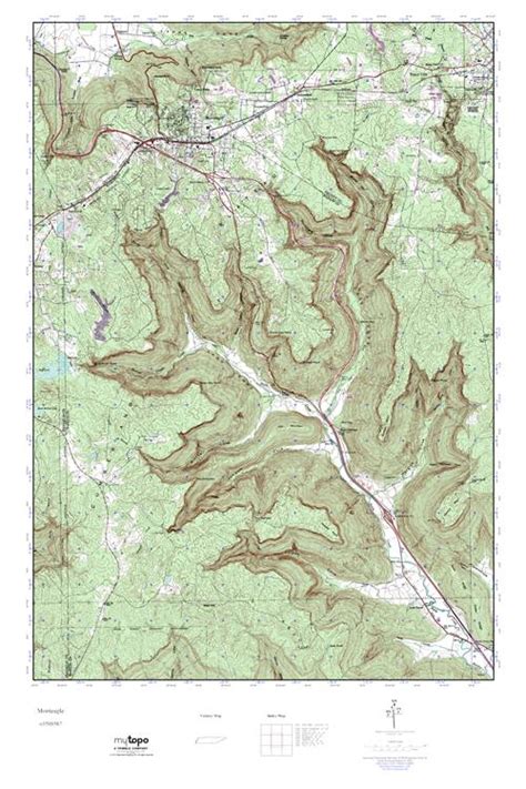 MyTopo Monteagle Tennessee USGS Quad Topo Map