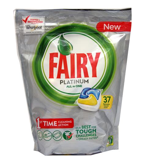 Fairy Platinum All In One 37 Dishwasher Capsules Lemon 551 G