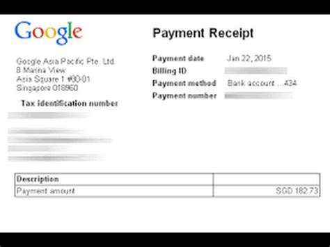 How To Get Payment Receipt Of Google Adsense Youtube