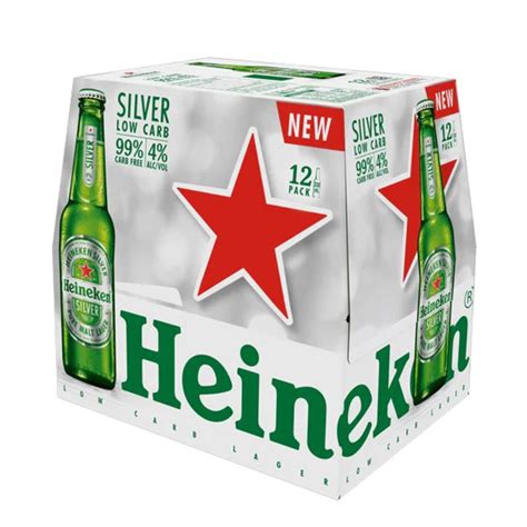 Heineken Silver Low Carb 12 Pack Bottles Merchants Liquor Queenstown