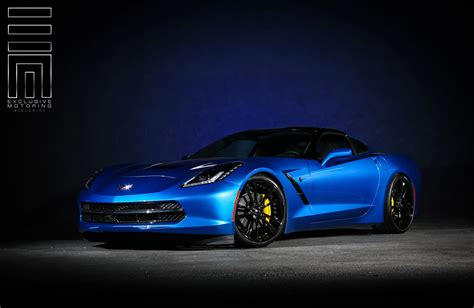 Electric Blue Corvette C7 On Black Rims by Exclusive Motoring — CARiD ...