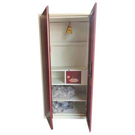 2 Door With Locker Maroon Stainless Steel Almirah 4 Shelves At Rs