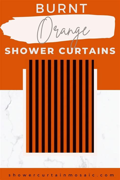 🟧 Burnt Orange Shower Curtains Shower Curtain Mosaic