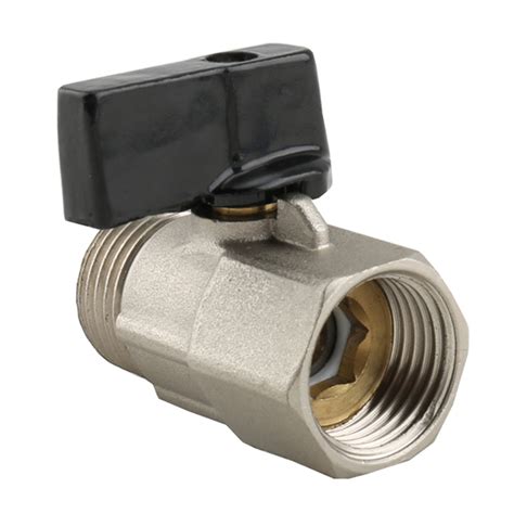 Bw B105 Brass Mini Ball Valve Nickel Plated Fxm With Hexangular End Bmag Valves Bestway