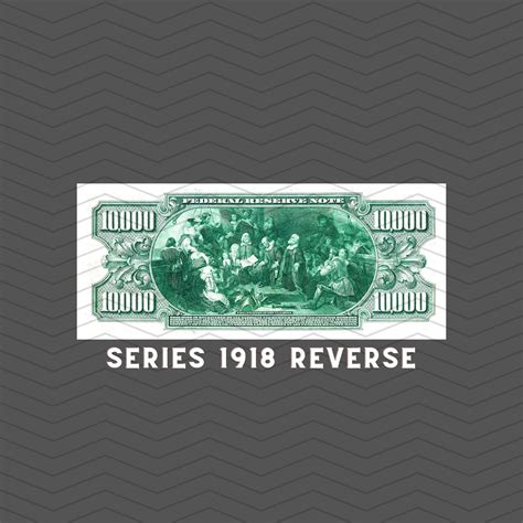 Historic Ten Thousand Dollar Bill Images Salmon P Chase 1918 1934 Us